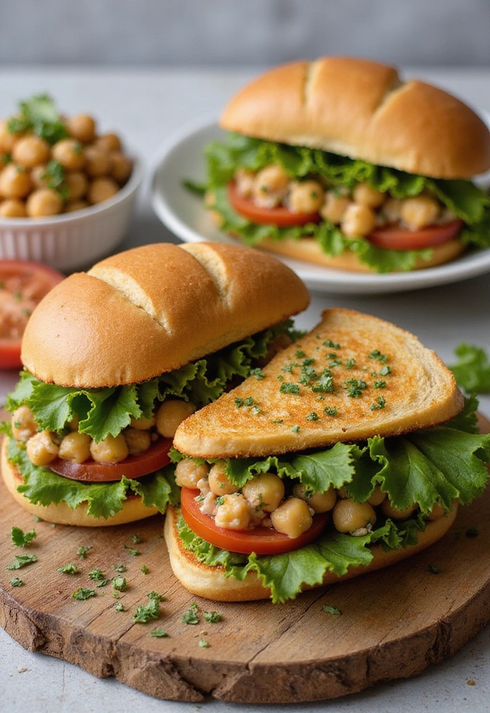15 Quick and Easy Spring Meal Prep Ideas That'll Transform Your Weeknight Dinners! - 8. Chickpea Salad Sandwiches