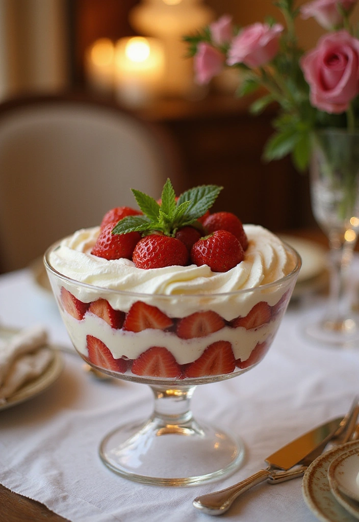 22 Spring-Inspired Strawberry Centerpieces That Bring Life to Your Table! - 13. Strawberry and Cream Dream
