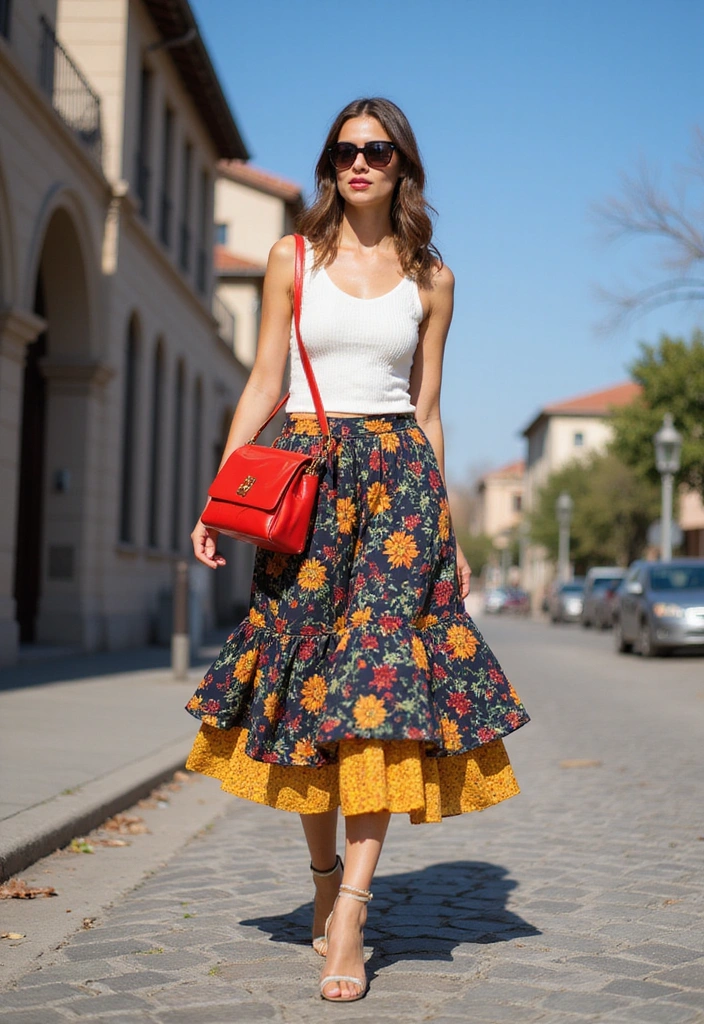 15 Effortlessly Chic Spring Casual Outfits You’ll Want to Live In (You Won't Believe #9!) - 5. Layered Midi Skirt & Fitted Knit Top