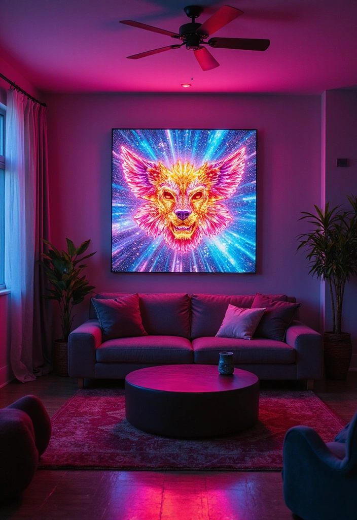 19 DIY Lighting Projects That'll Instantly Elevate Your Home Aesthetic! - 15. DIY LED Wall Art