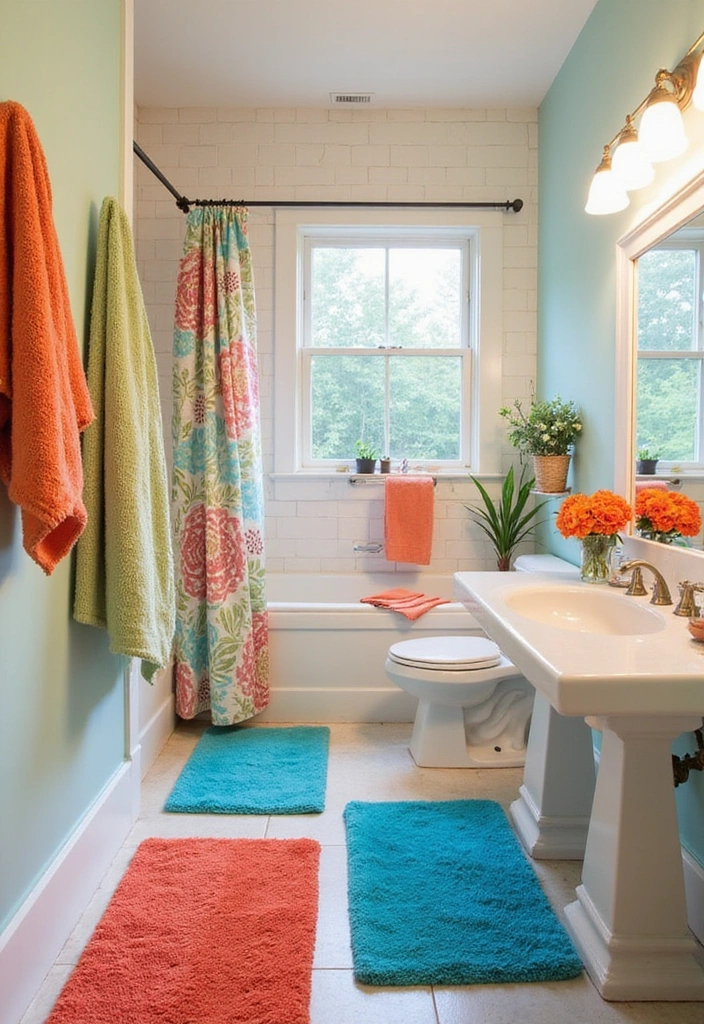 16 DIY Spring Cleaning Decor Hacks That Will Revitalize Your Home! - 14. Colorful Bathroom Accessories