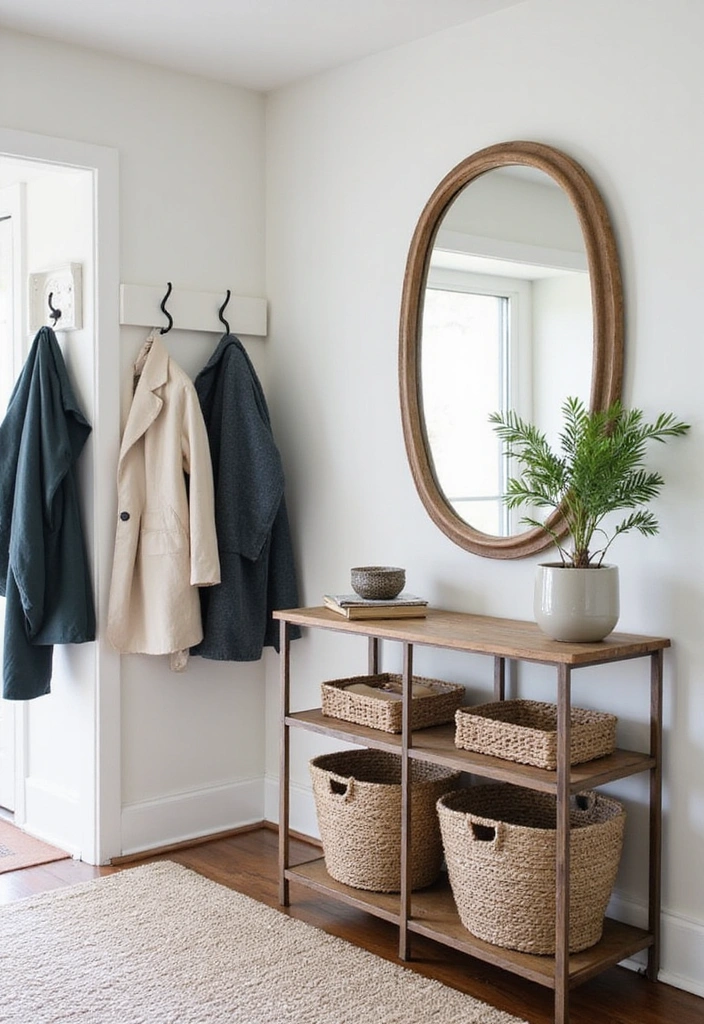 16 DIY Spring Cleaning Decor Hacks That Will Revitalize Your Home! - 13. Functional Entryway Organization